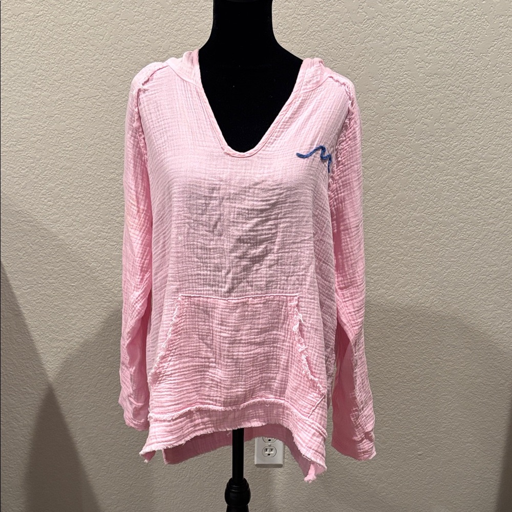 Surf Gypsy Light Pink Hooded Swim Cover Up